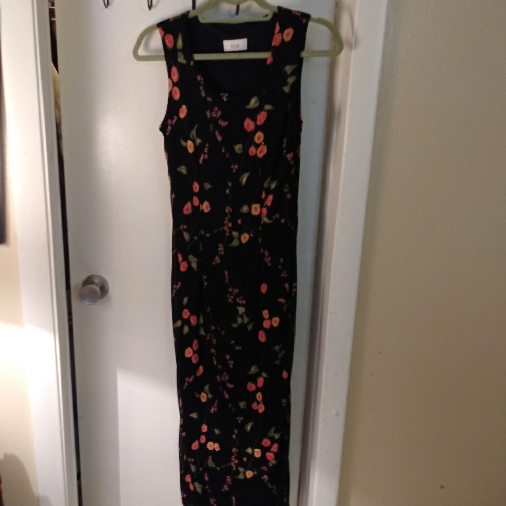 Black flower dress